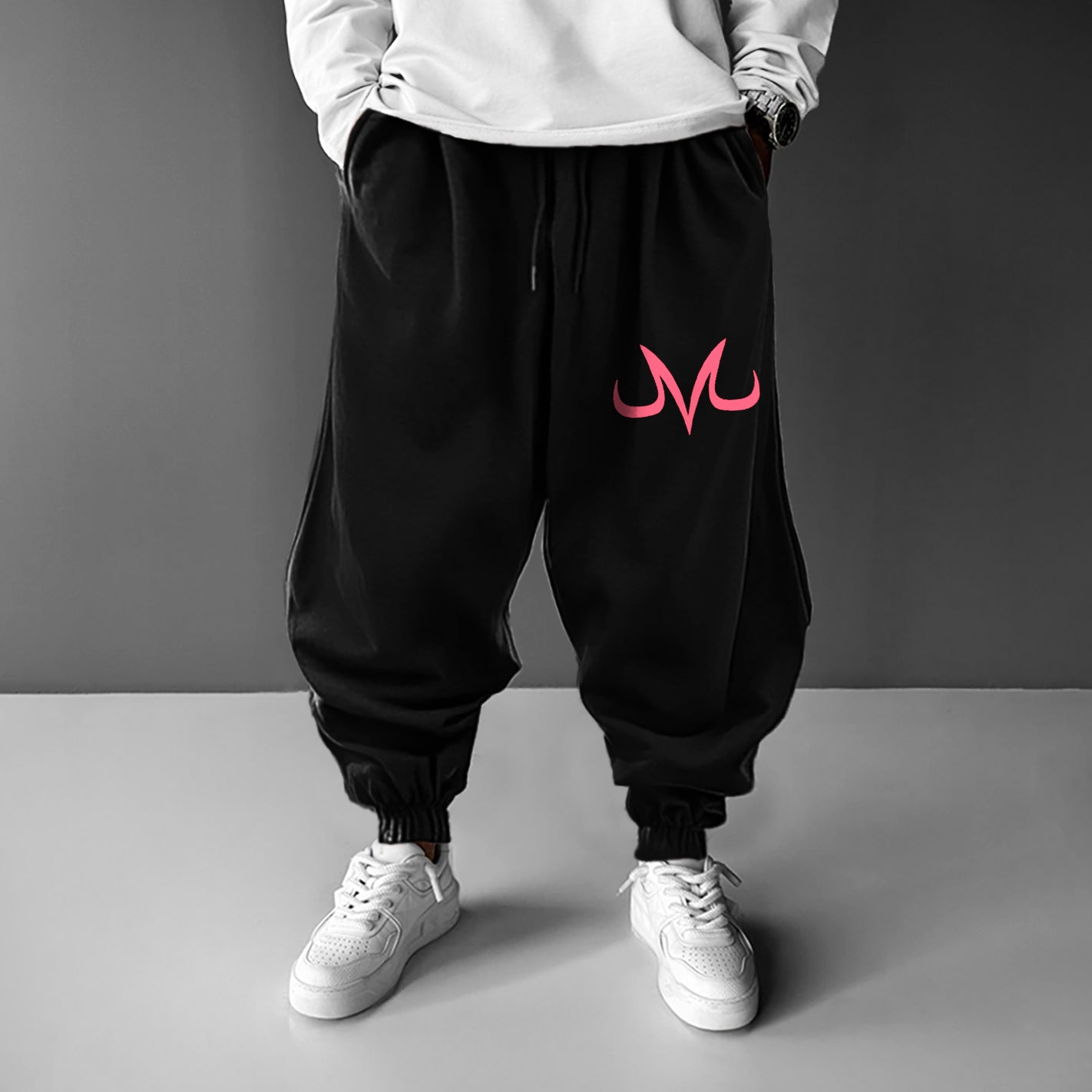 Unisex Anime Basic Printed Harem Pants