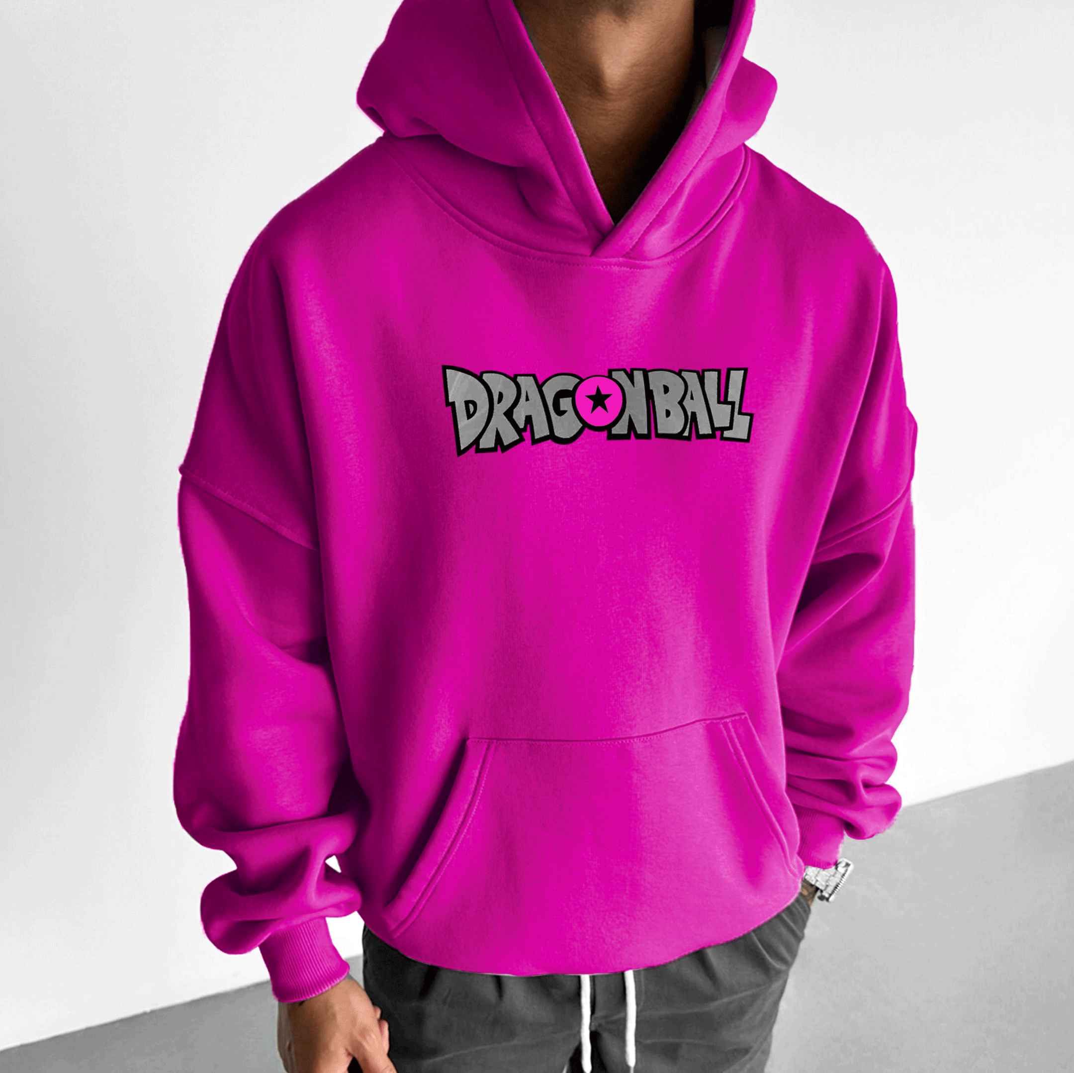 Unisex Anime Printed Oversized Hoodie