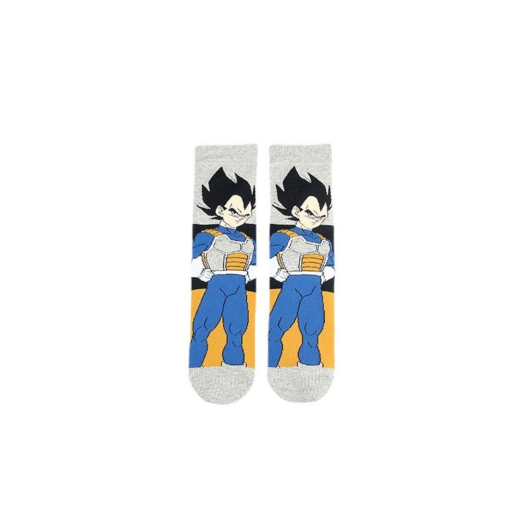 Unisex Anime Mid-tube Cotton Socks Cartoon Trendy Personality Cotton Socks