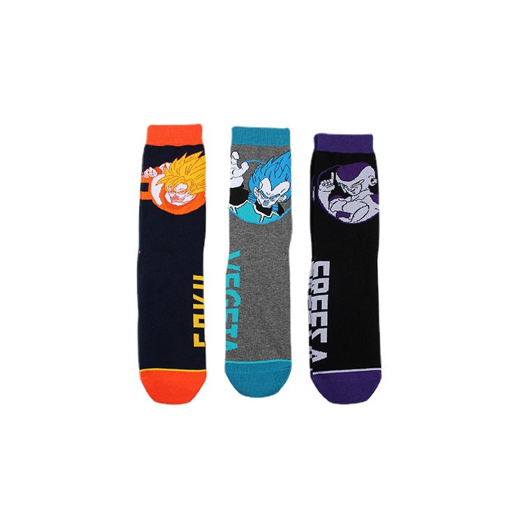 Unisex Anime Mid-tube Cotton Socks Cartoon Trendy Personality Cotton Socks