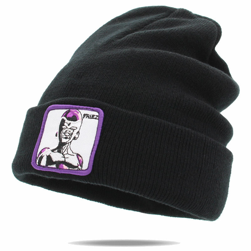Unisex Cartoon Warm Label Wool Hat