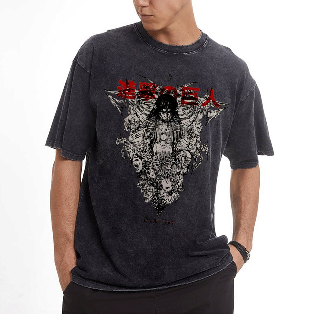 Eren Vintage Oversized T-Shirt | Attack On Titan