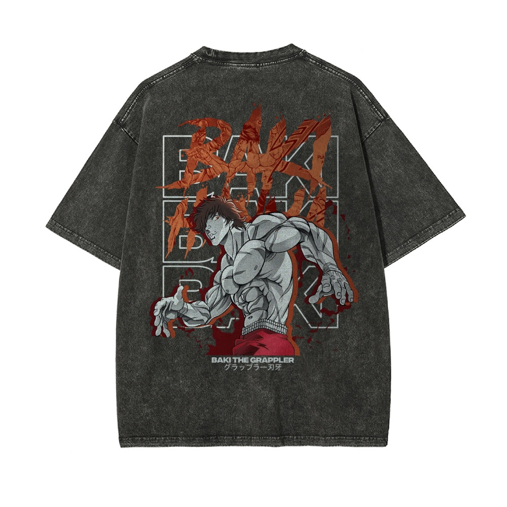 Baki Hanma Baki Vintage Oversized T-Shirt | The Grappler