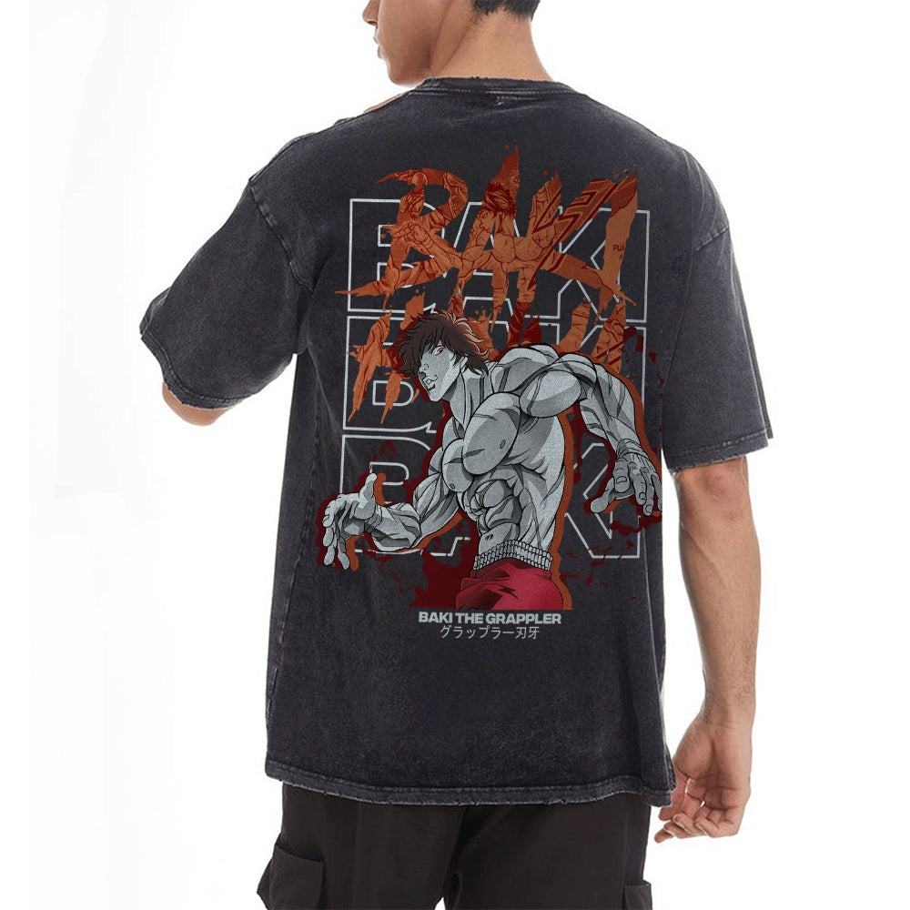Baki Hanma Baki Vintage Oversized T-Shirt | The Grappler