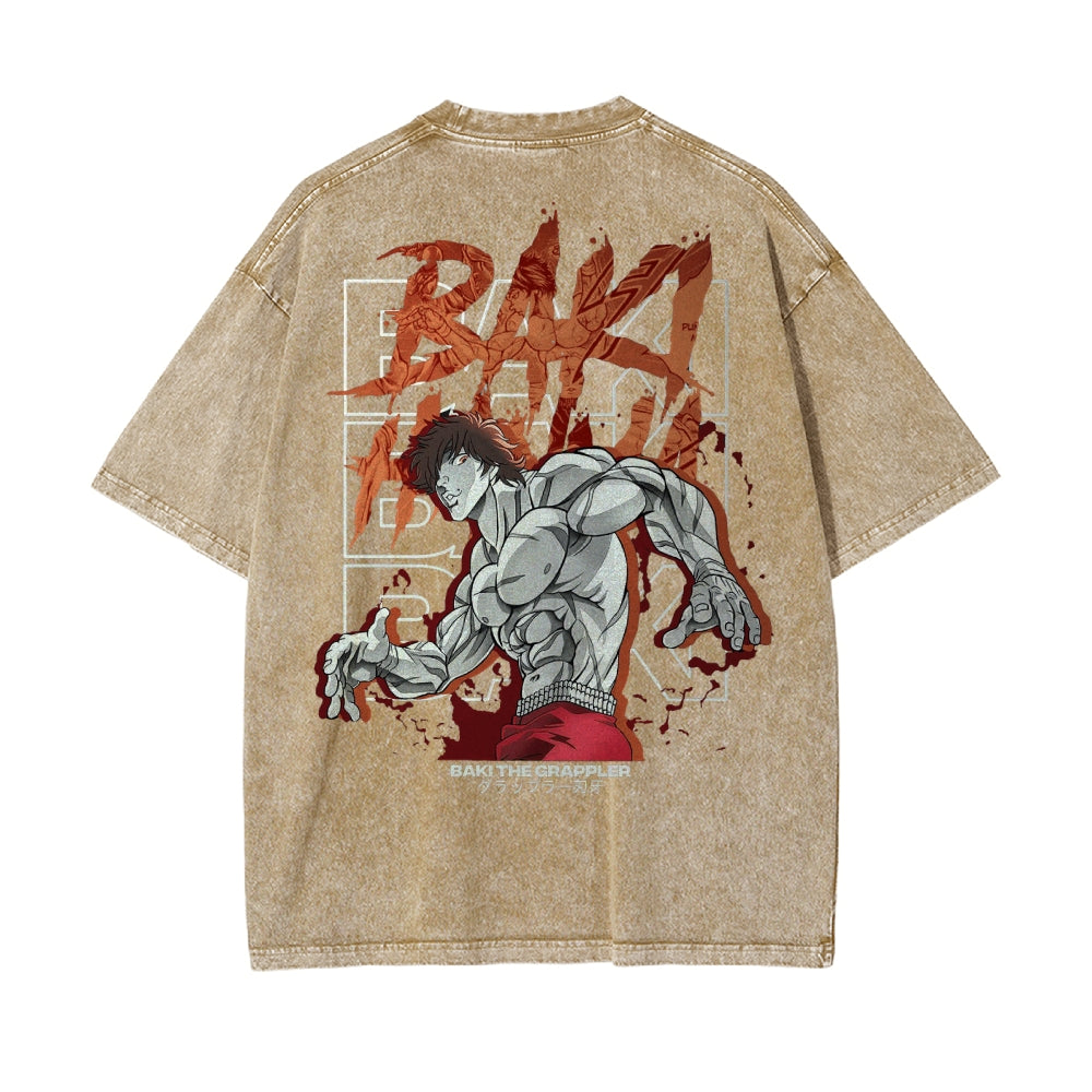 Baki Hanma Baki Vintage Oversized T-Shirt | The Grappler