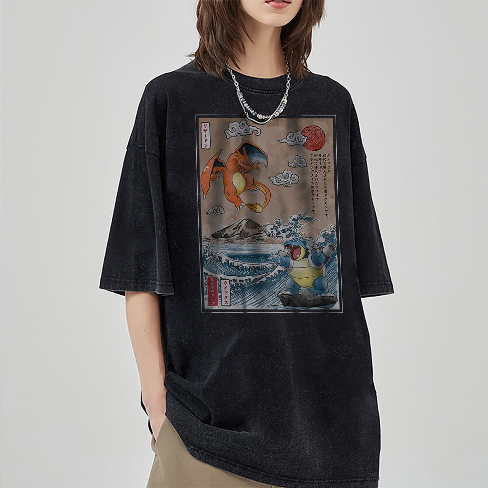 Charizard vs Blastoise Shirt, Pokemon Shirt, Anime Shirt, Vintage T-Shirt | Pokemon