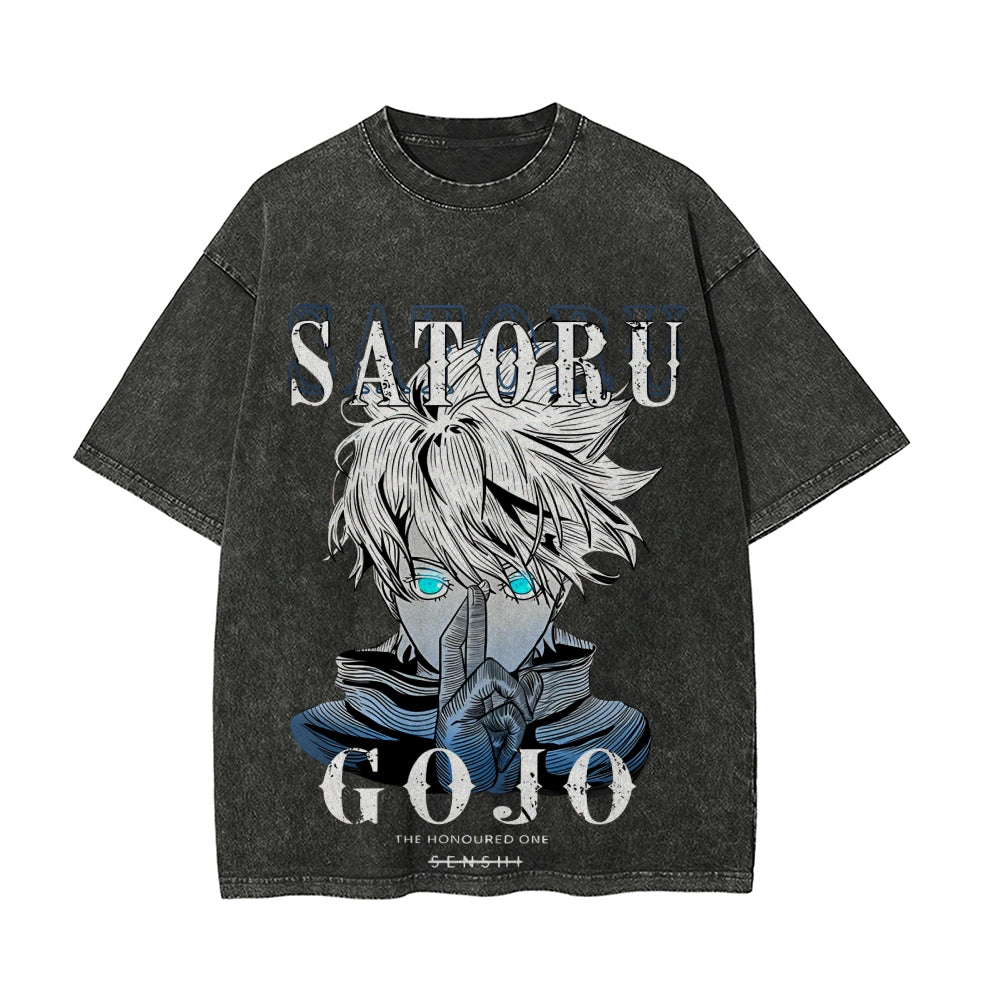 Satoru Gojou Vintage Oversized T-Shirt | Jujutsu Kaisen
