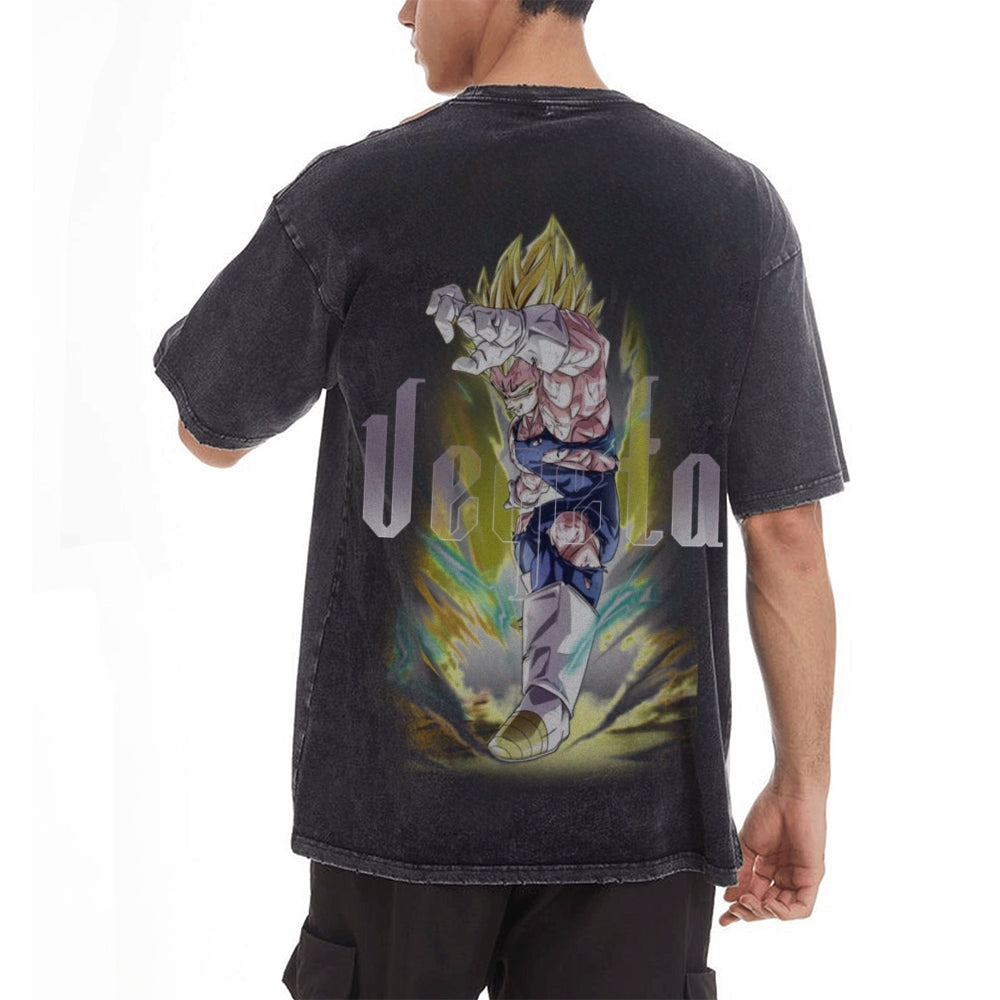 Vegeta Vintage Oversized T-Shirt | Dragon Ball Super