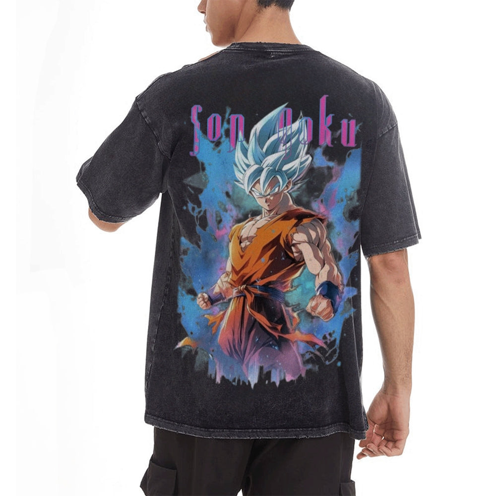 Son Goku Vintage Oversized T-Shirt | Dragon Ball Super