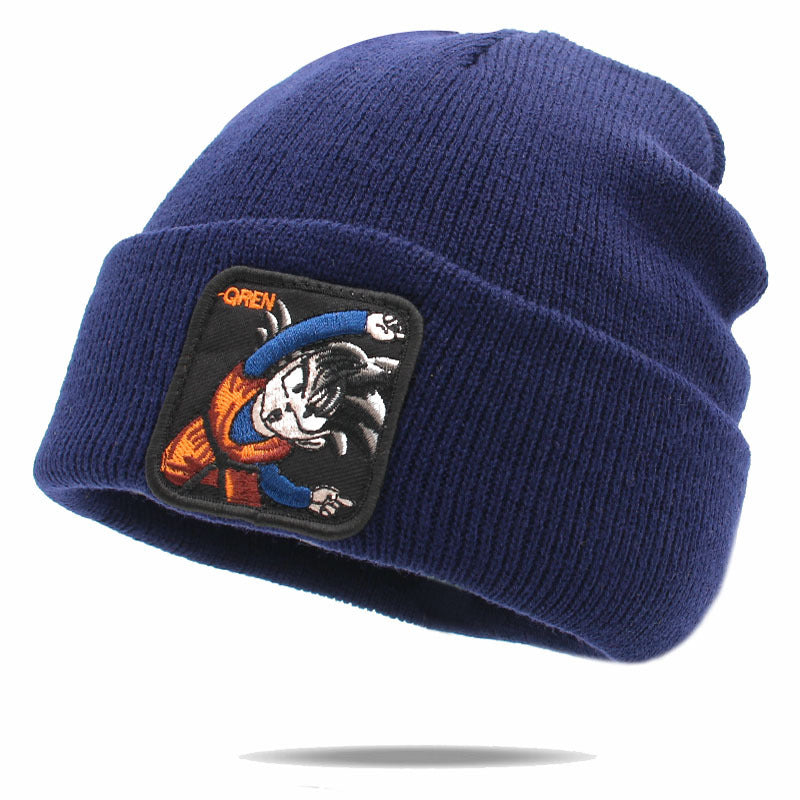 Unisex Cartoon Warm Label Wool Hat