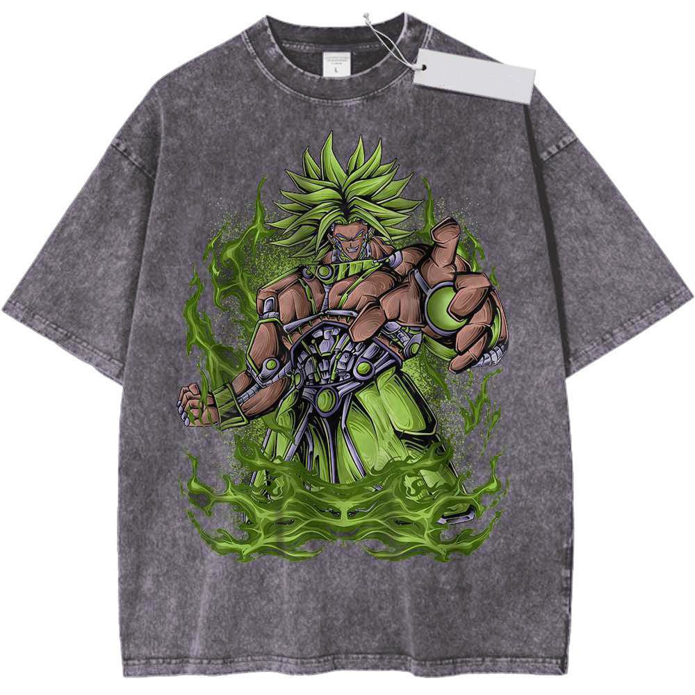Anime Print Vintage Tee DBZ T-Shirt