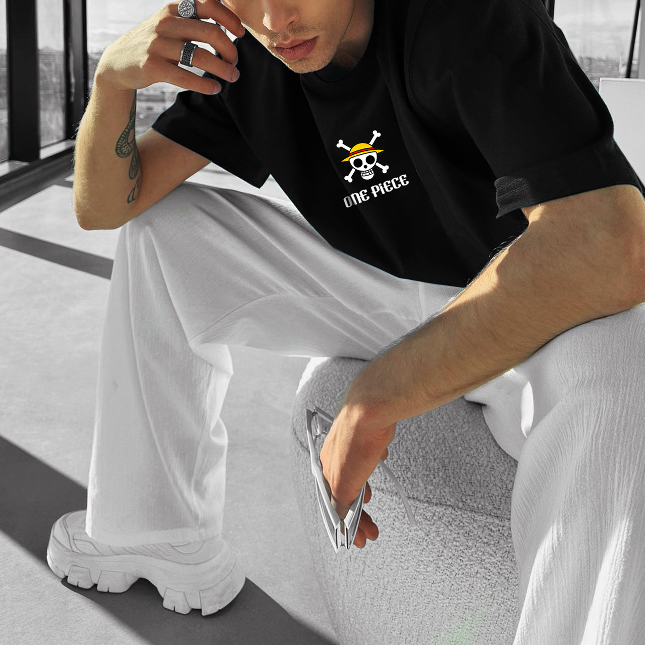 Men's Oversized Anime Tee