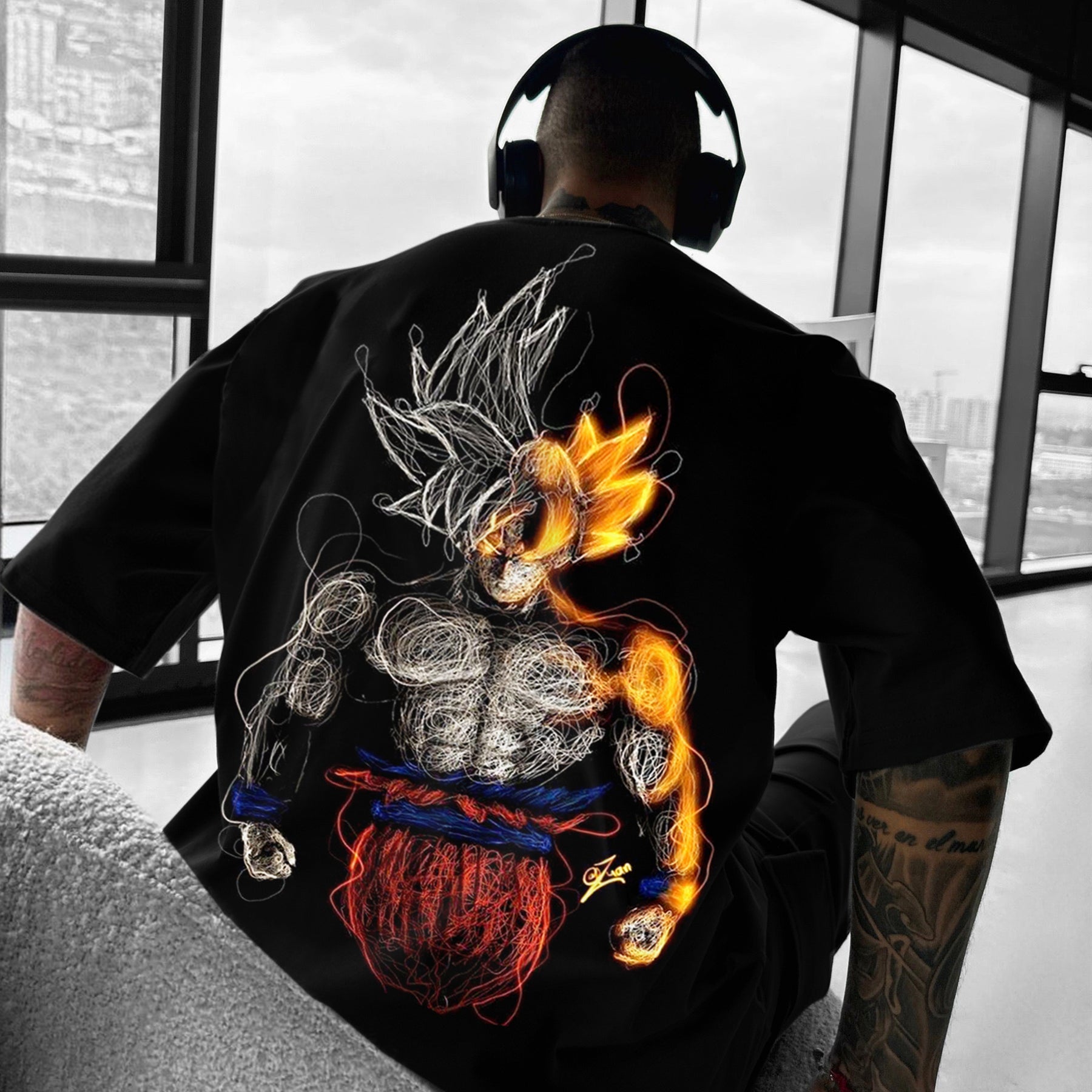 Unisex Casual Anime Print T-shirtAnime Print T-shirt