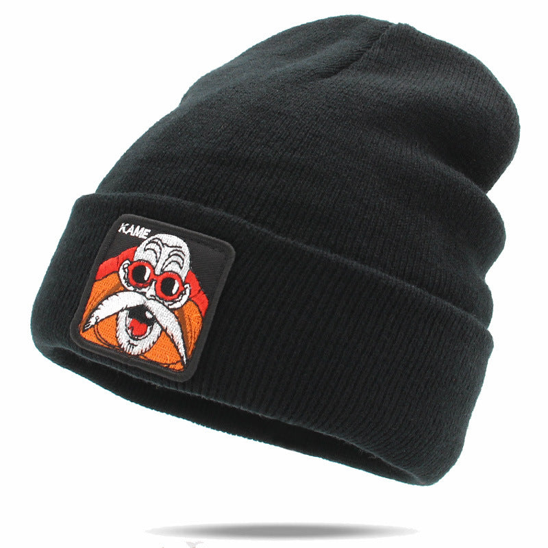 Unisex Cartoon Warm Label Wool Hat