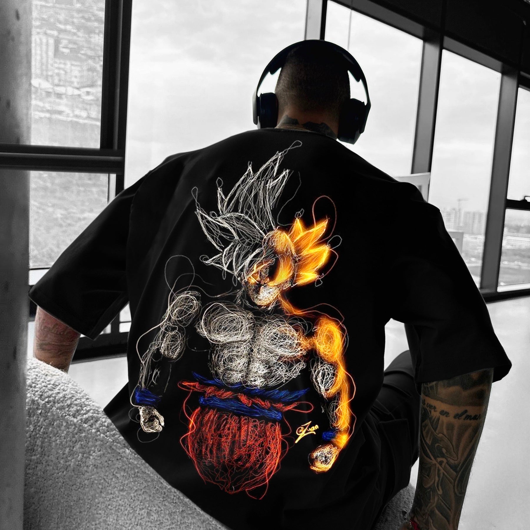 Unisex Casual Anime Print T-shirtAnime Print T-shirt