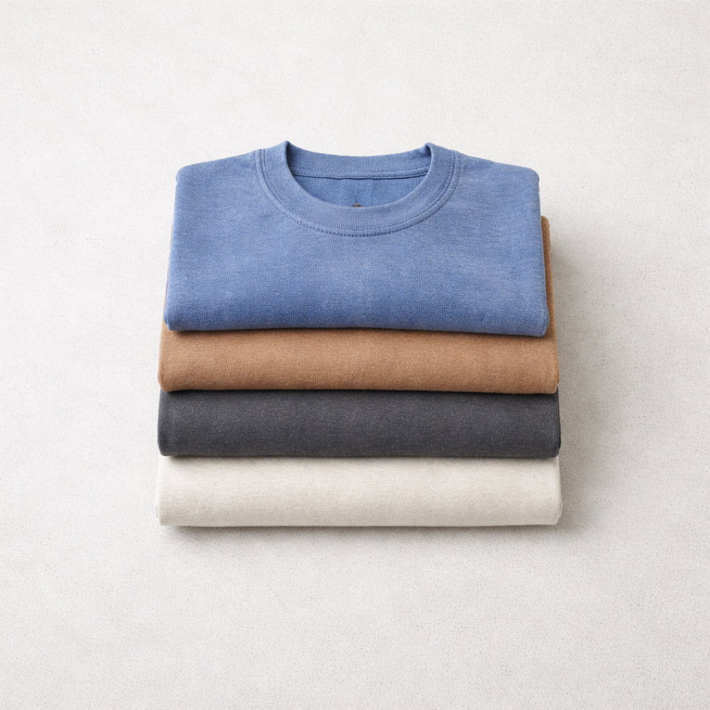 4-Pack Vintage Washed Tees – Ultra Soft, Breathable & Classic Fit