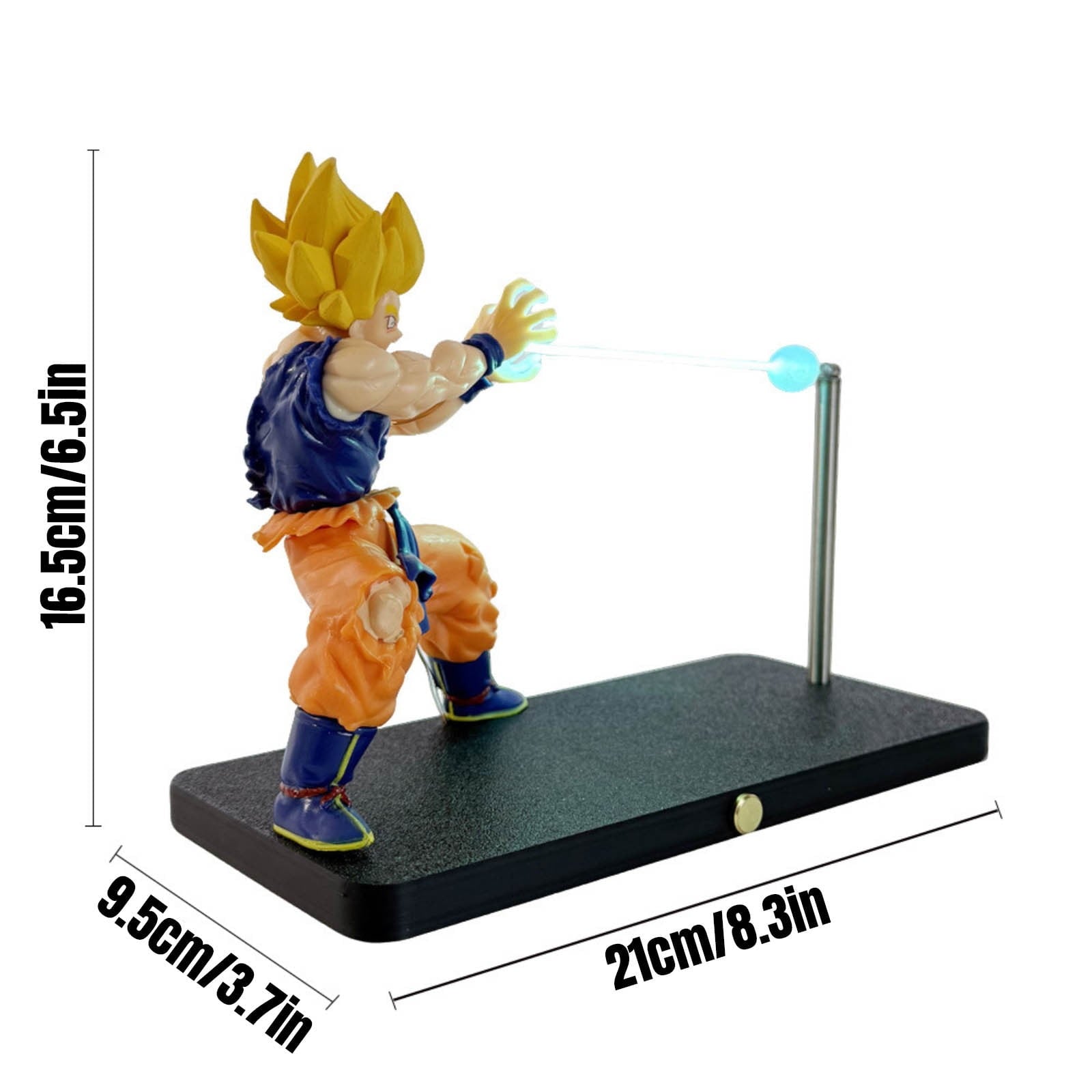 Super Saiyan Magnetic LED Night Light – Kamehameha Wave Effect Lamp