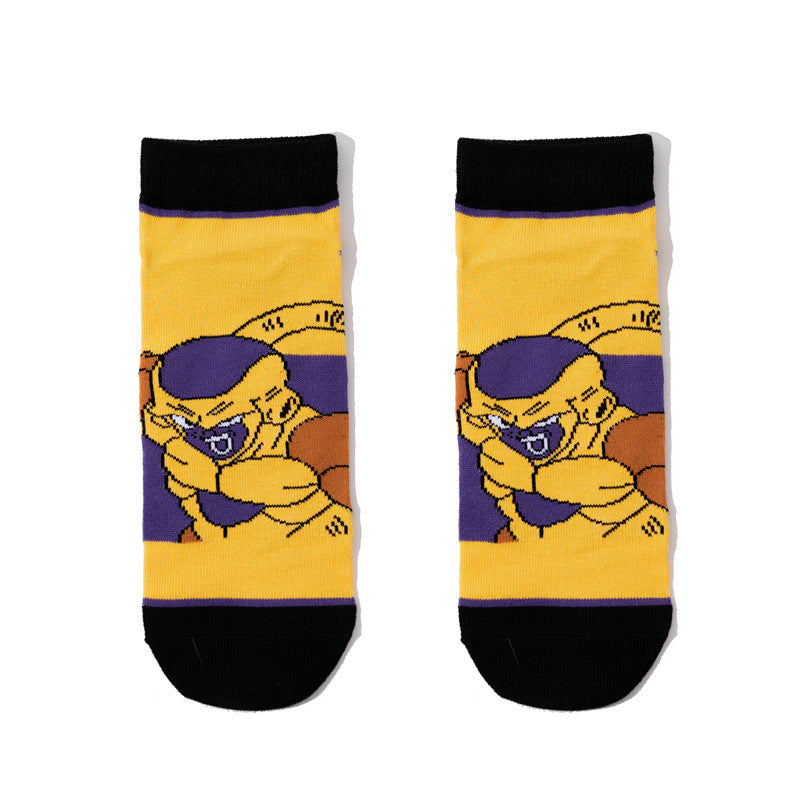 Unisex Anime Mid-tube Cotton Socks Cartoon Short Tube Trendy Personality Cotton Socks