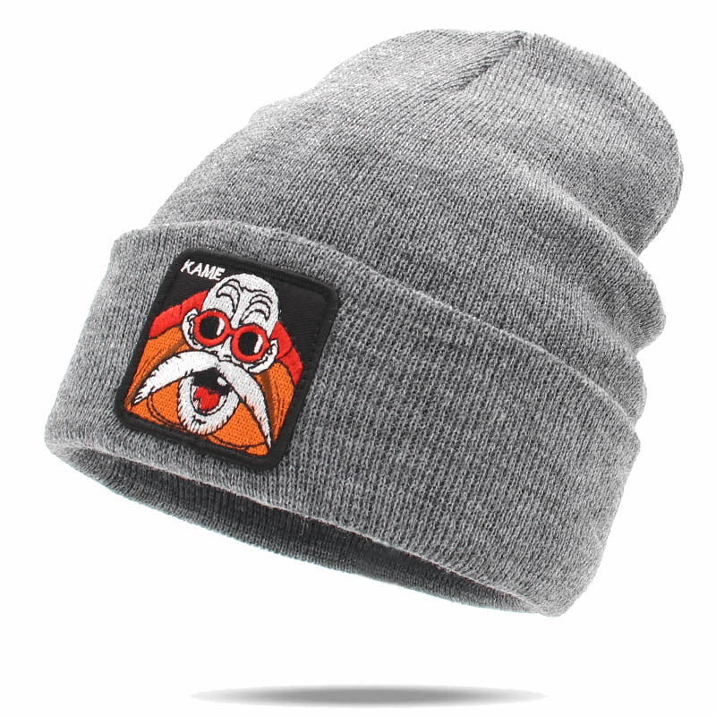 Unisex Cartoon Warm Label Wool Hat