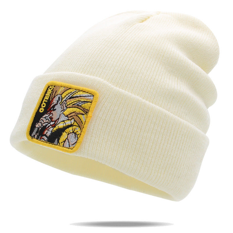 Unisex Cartoon Warm Label Wool Hat