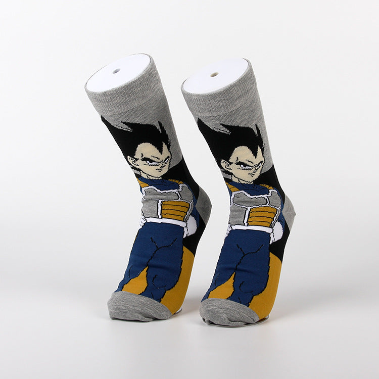 Unisex Anime Mid-tube Cotton Socks Cartoon Trendy Personality Cotton Socks