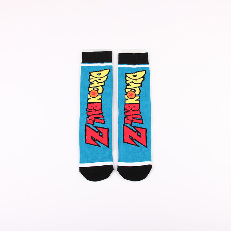 Unisex Anime Mid-tube Cotton Socks Cartoon Trendy Personality Cotton Socks