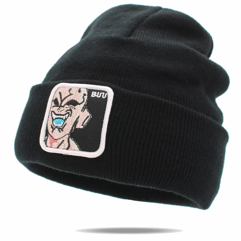Unisex Cartoon Warm Label Wool Hat