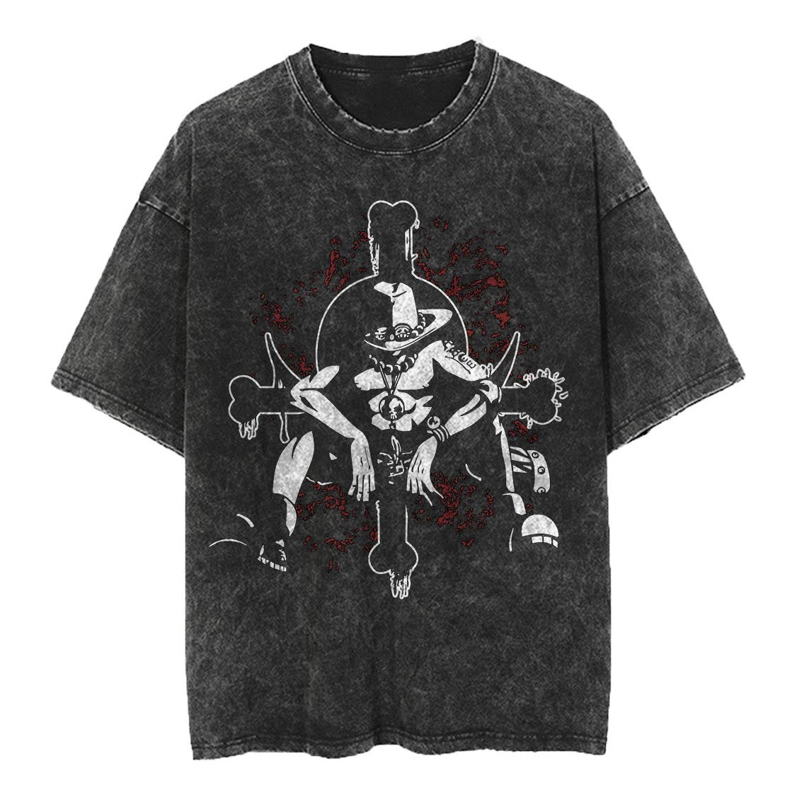 Anime Print ACE VINTAGE OVERSIZE TEE