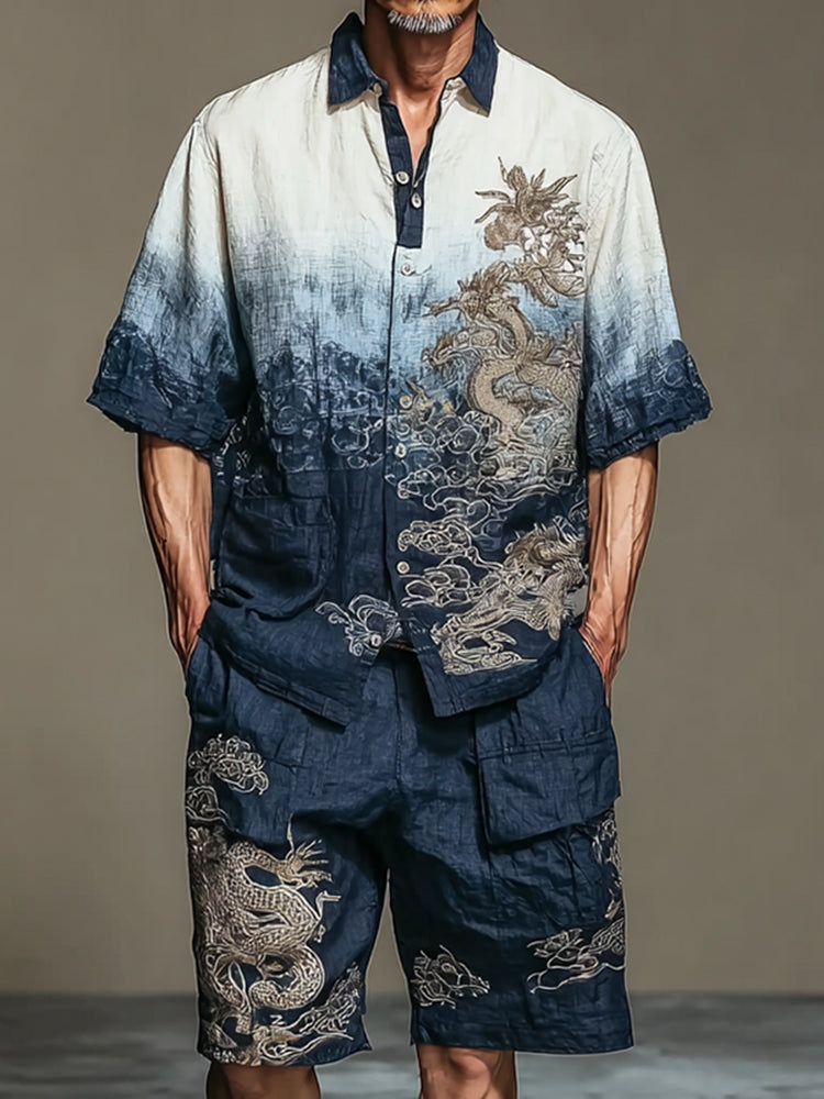 Dragon Gradient Design Two-piece Set