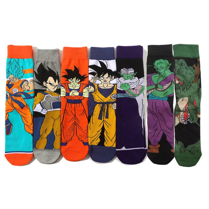 Unisex Anime Middle Tube Cotton Socks Cartoon Long Tube Trendy Personality Cotton Socks
