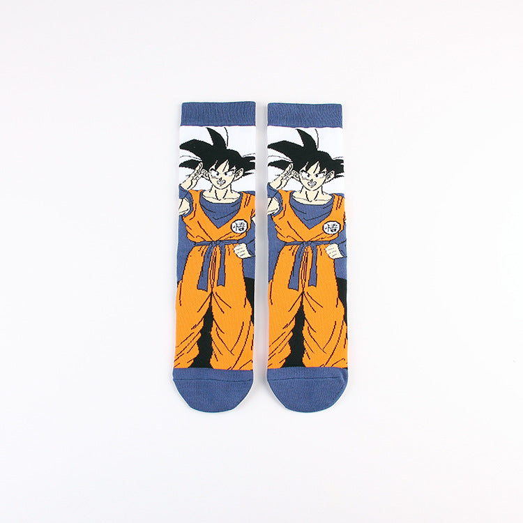 Unisex Anime Mid-tube Cotton Socks Cartoon Trendy Personality Cotton Socks