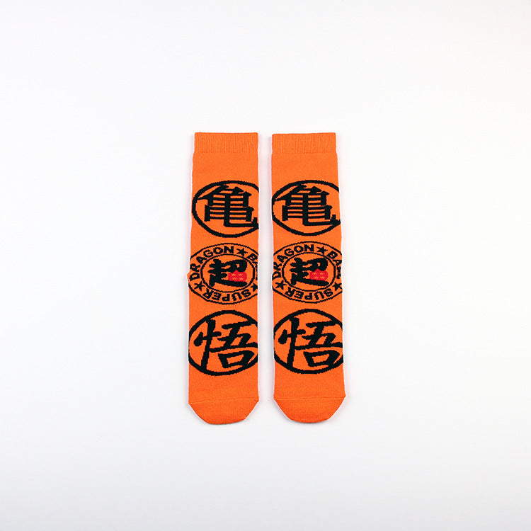 Unisex Anime Mid-tube Cotton Socks Cartoon Trendy Personality Cotton Socks