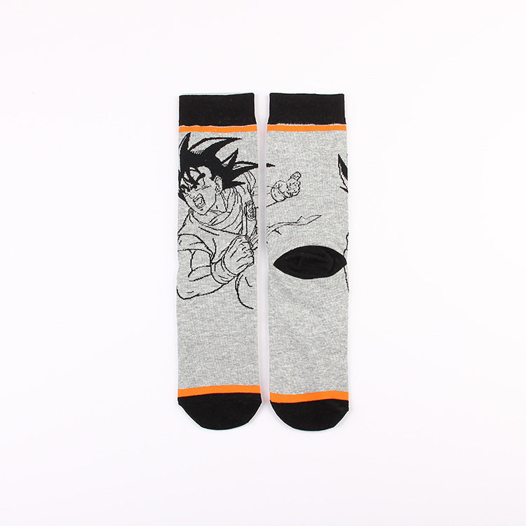 Unisex Anime Mid-tube Cotton Socks Cartoon Trendy Personality Cotton Socks