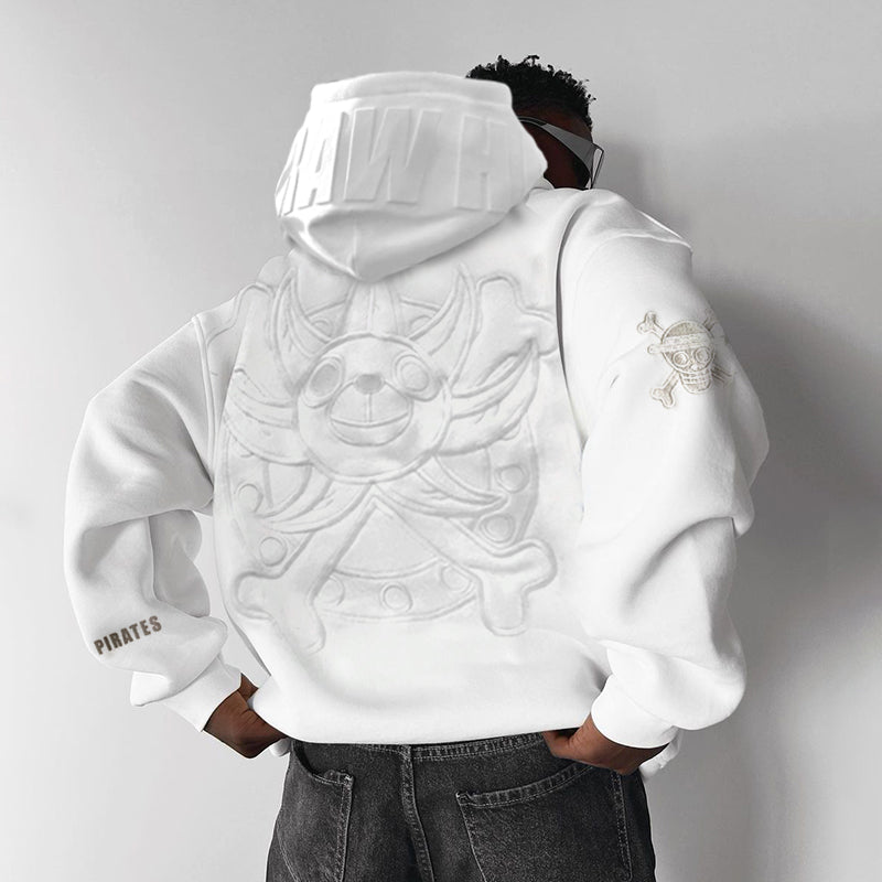 Oversized Anime Printed Hoodie