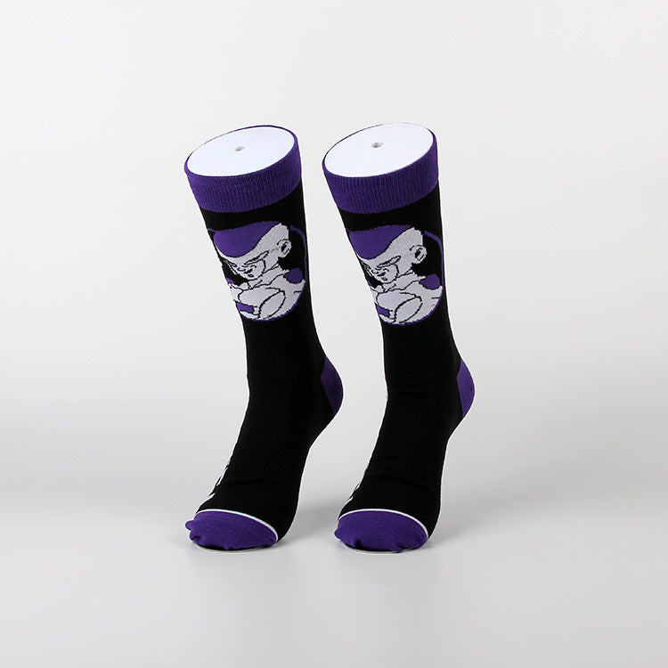 Unisex Anime Mid-tube Cotton Socks Cartoon Trendy Personality Cotton Socks