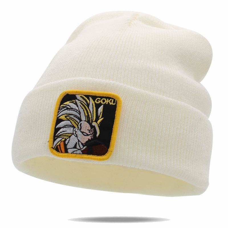 Unisex Cartoon Warm Label Wool Hat
