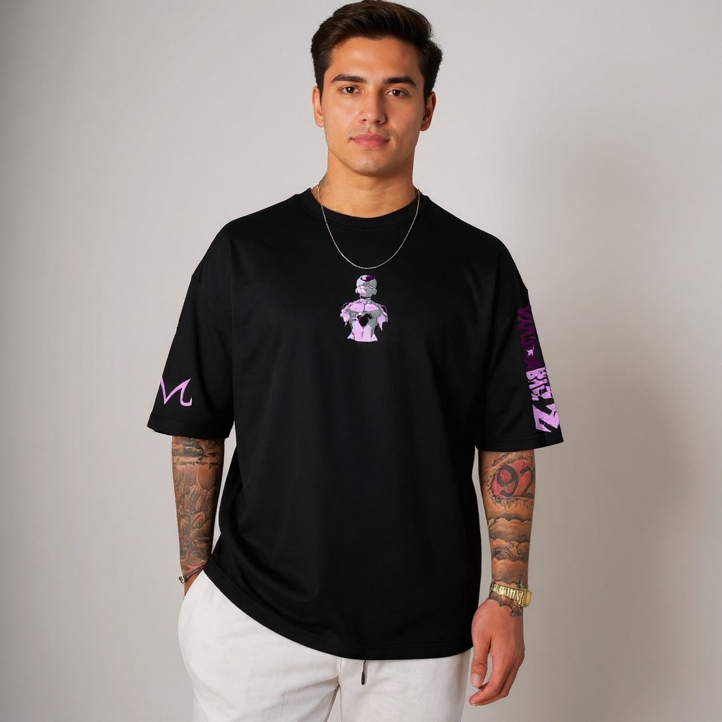 Oversized T-Shirt Oversized Streetwear Freeza Dragon Ball Z Black