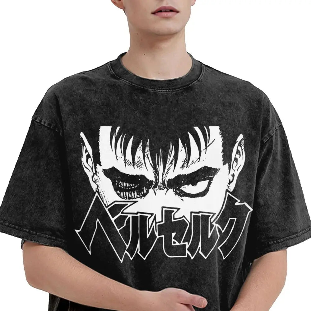 Anime Berserk Guts Washed Vintage T-Shirt