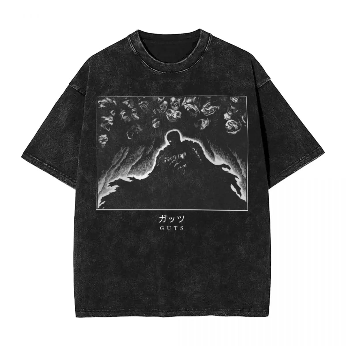 Anime Berserk Guts Washed Vintage T-Shirt - Fight Mode