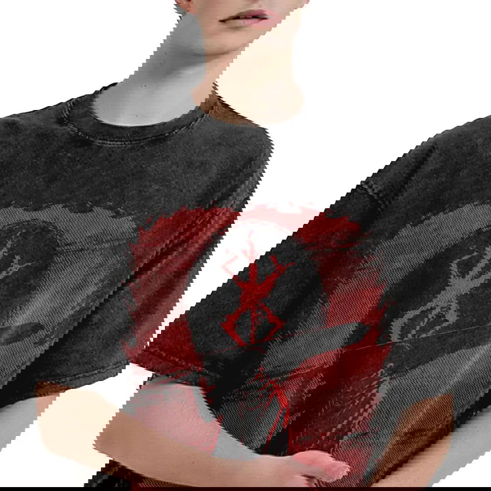 Anime Berserk Guts Washed Vintage T-Shirt - War Ride
