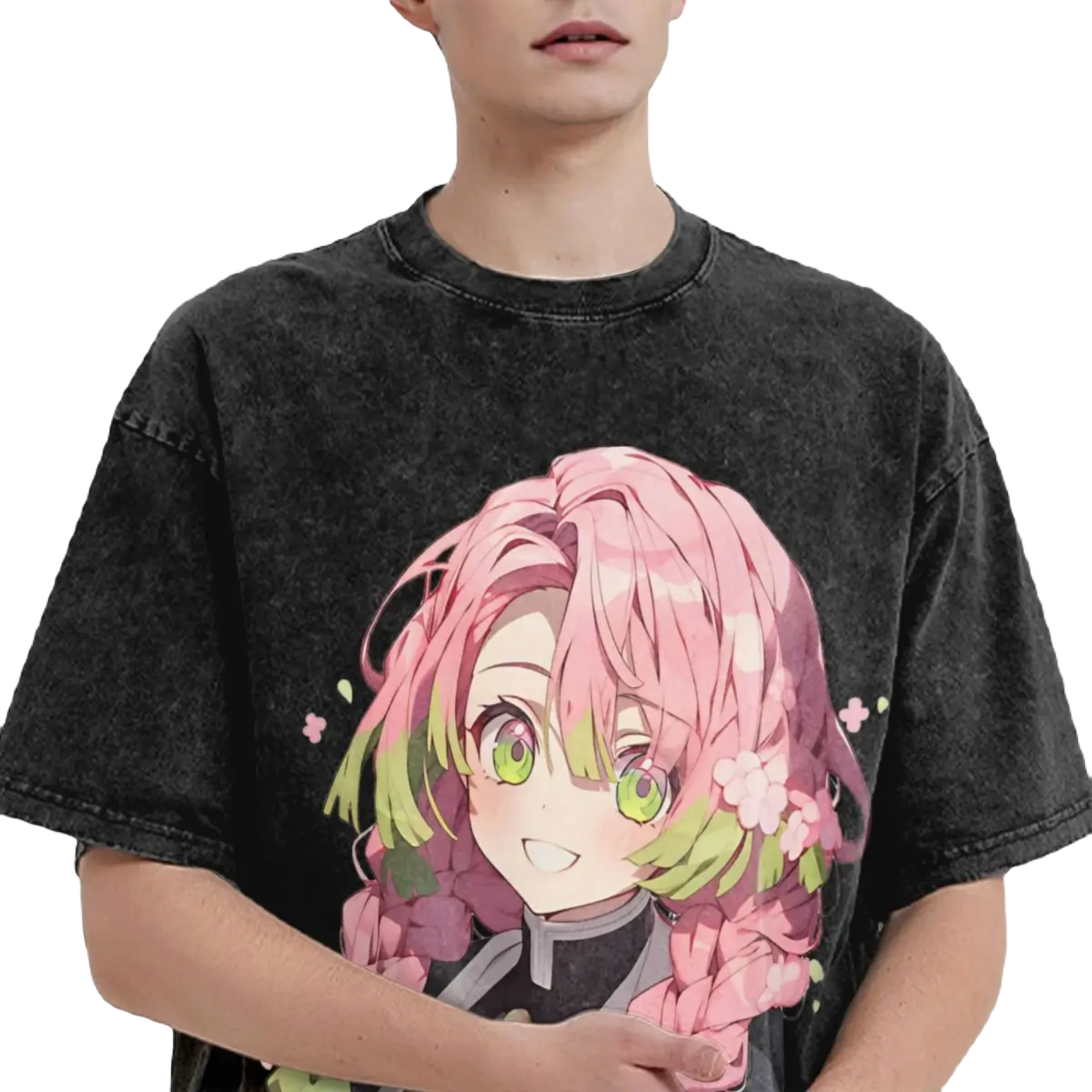 Anime Washed T-Shirt - Love Demon Slayer
