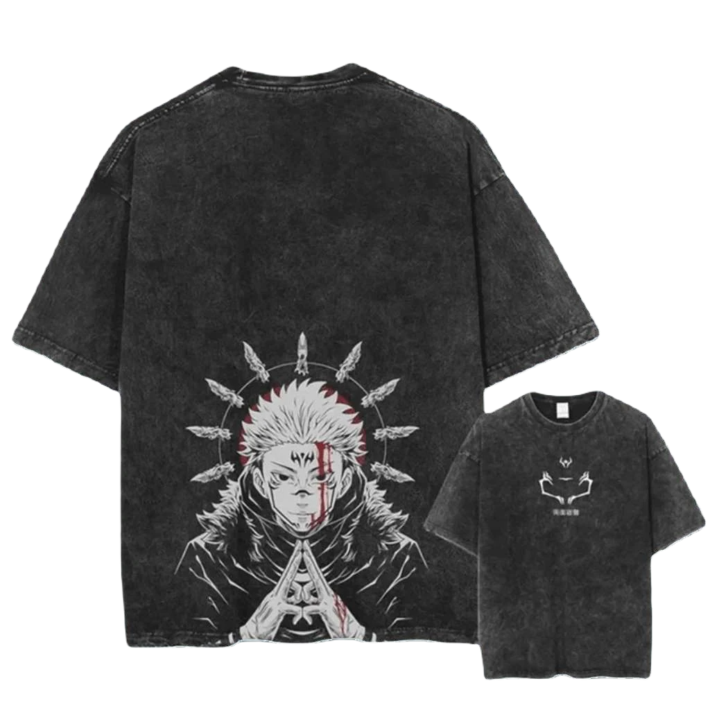 Anime Jujutsu Kaisen Washed Vintage T-Shirt Ver. 1