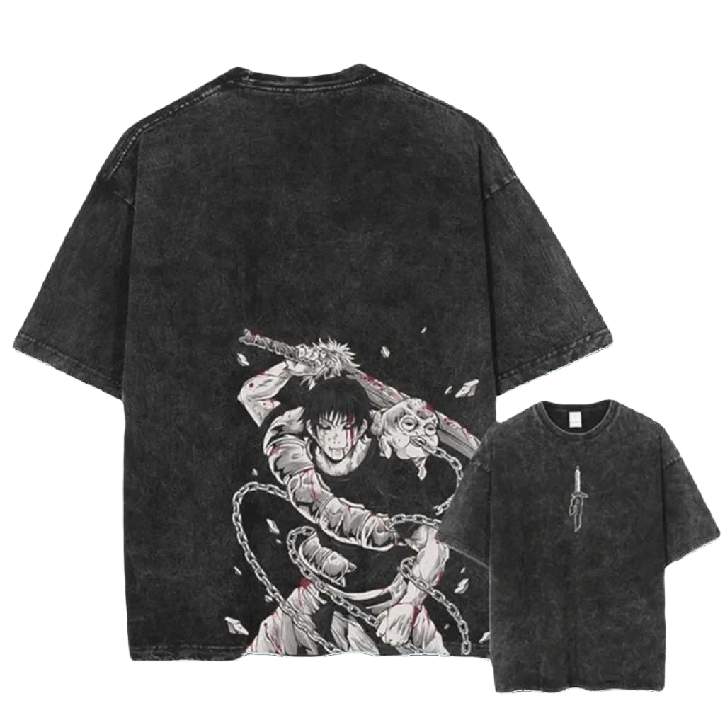 Anime Jujutsu Kaisen Washed Vintage T-Shirt Ver. 1
