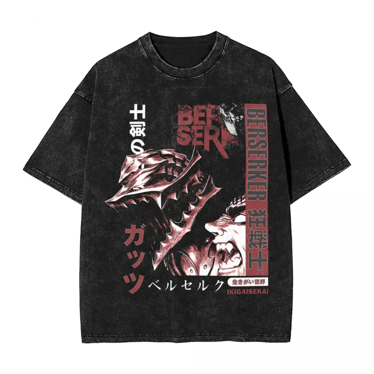 Berserk Guts Washed Vintage T-Shirt - Berserker