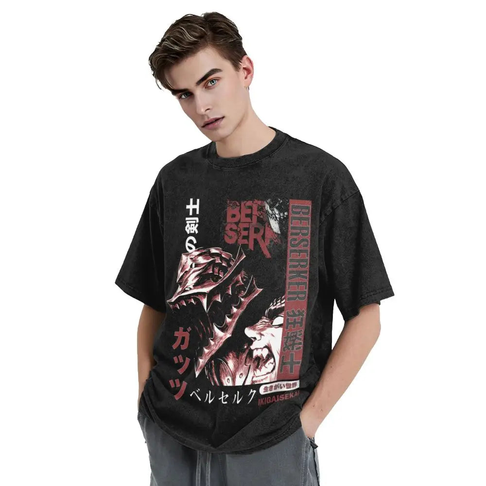 Berserk Guts Washed Vintage T-Shirt - Berserker