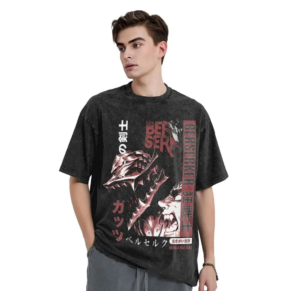 Berserk Guts Washed Vintage T-Shirt - Berserker