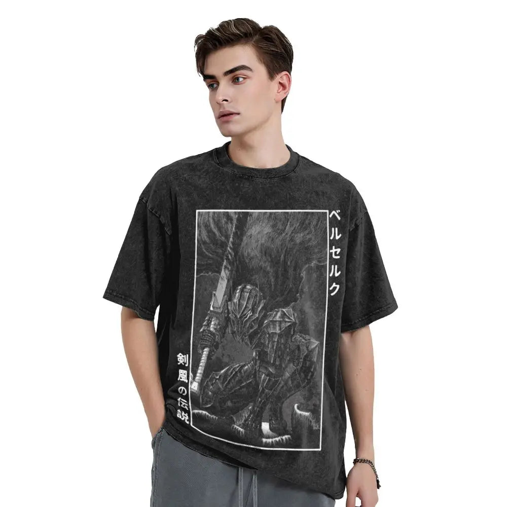 Berserk Guts Washed Vintage T-Shirt - Berserker