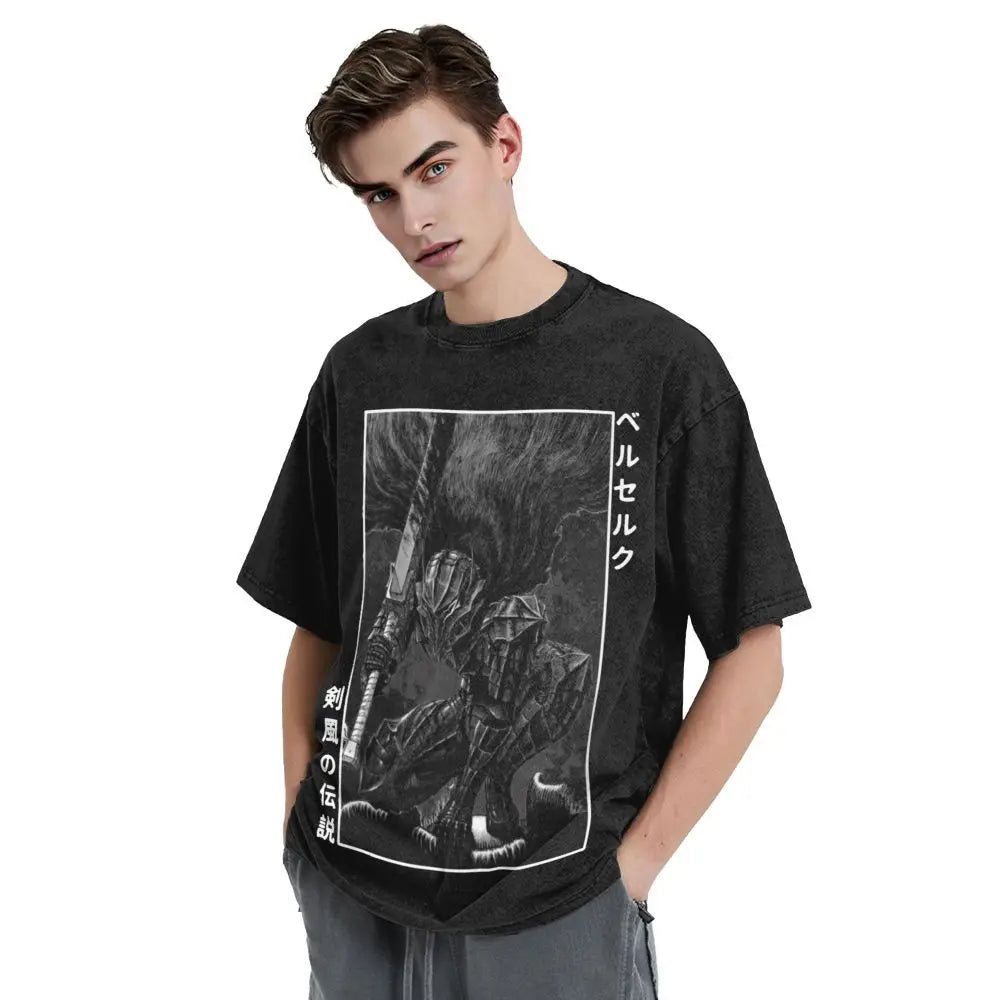 Berserk Guts Washed Vintage T-Shirt - Berserker