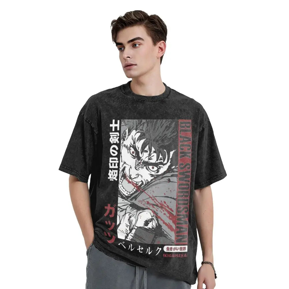 Berserk Guts Washed Vintage T-Shirt - Berserker