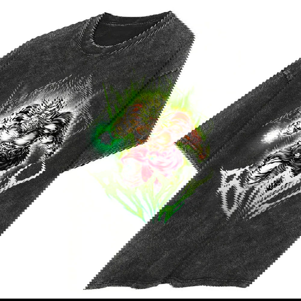 Broly Dragon Ball Washed Vintage Oversize T-Shirt - Anime Streetwear